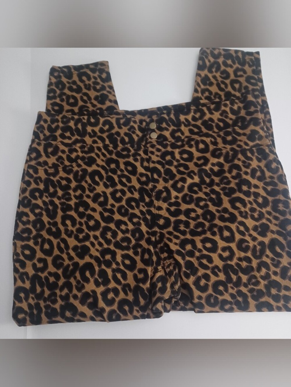 Terra & Sky Leopard Pull On Pants Sz 1X